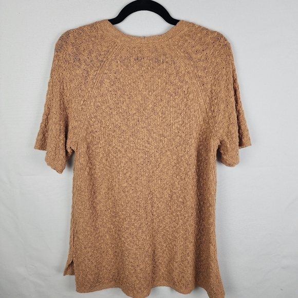 J Jill Dimensional Elbow Sleeve Short Sleeve Knit Sweater Size Large - Picture 3 of 7